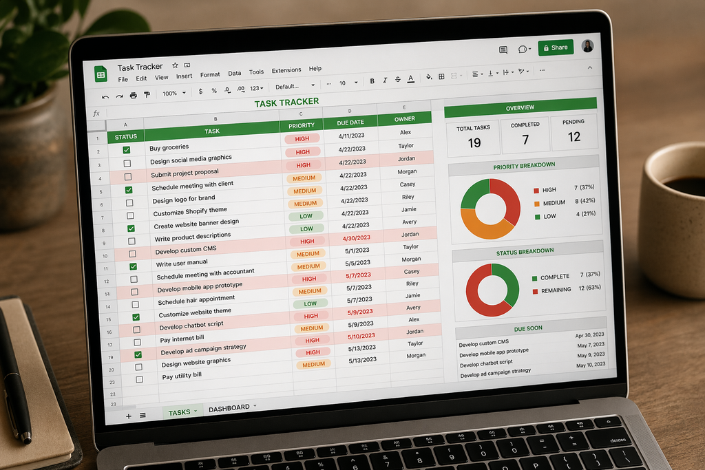 Stop Losing Tasks: How a Task Tracker in Google Sheets Finally Keeps You on Top of Everything