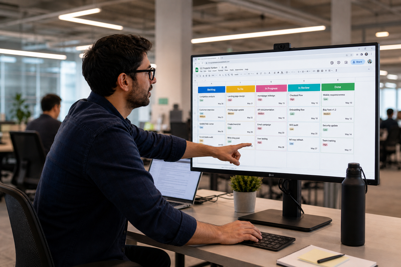 When Basic Kanban Isn't Enough: How a Kanban Board Template in Google Sheets Handles Real-World Projects