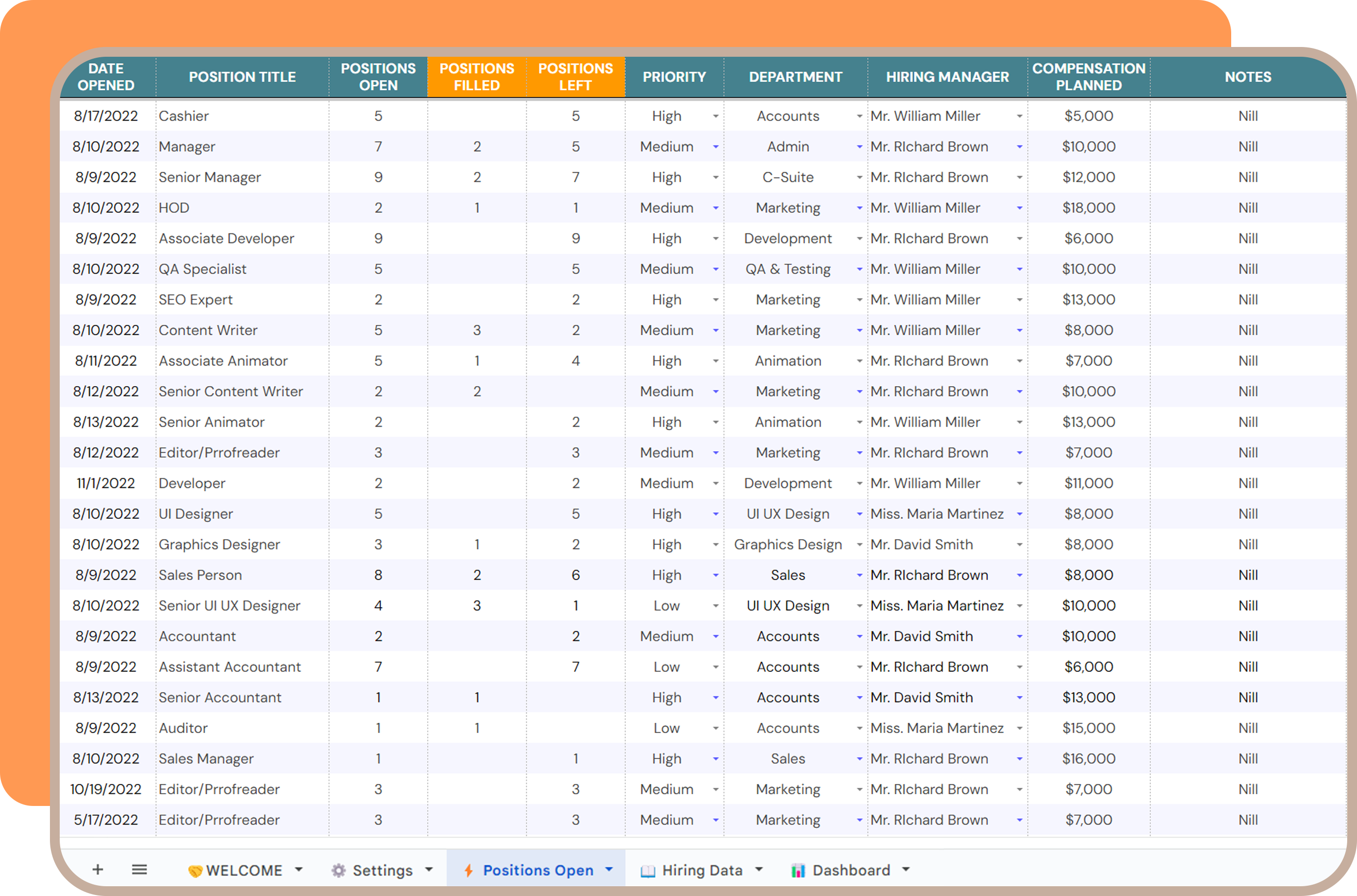 Open Position Spreadsheet ACESHEETS - Revolutionize Productivity