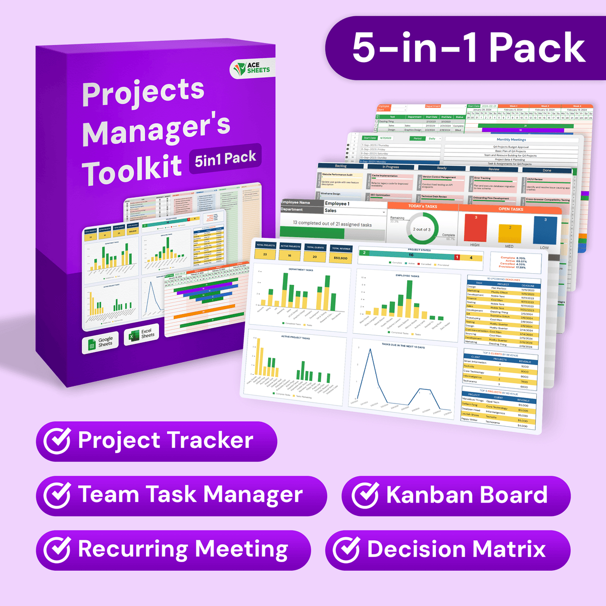 Projects Manager's Toolkit 5in1 Pack