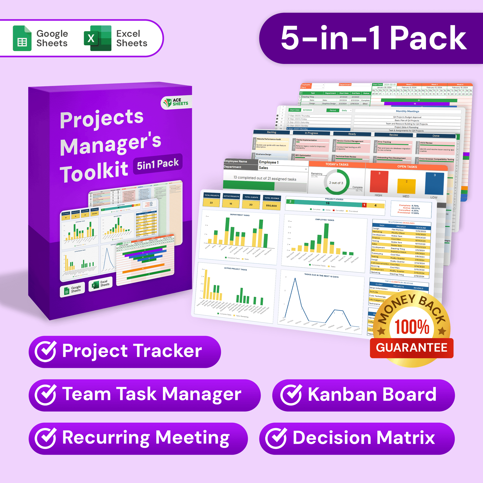 Projects Manager's Toolkit 5in1 Pack