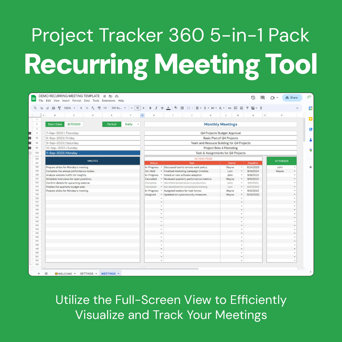 Project Tracker 360° 5in1 Pack