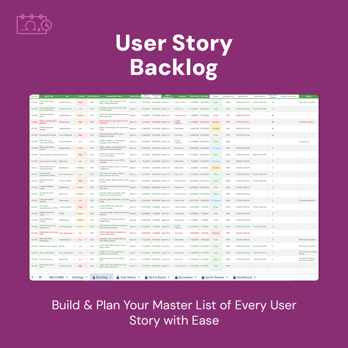 Sprint Planning Tracker
