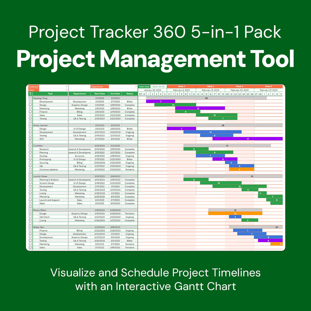 Project Tracker 360° 5in1 Pack