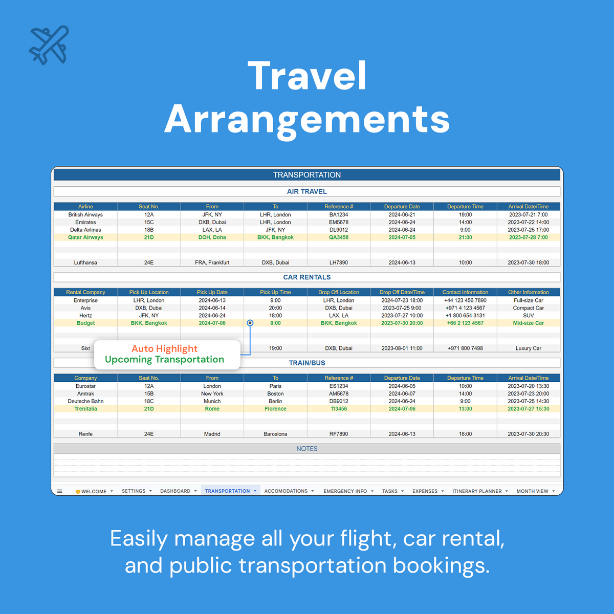 Travel Planner: 360° Trip Organizer