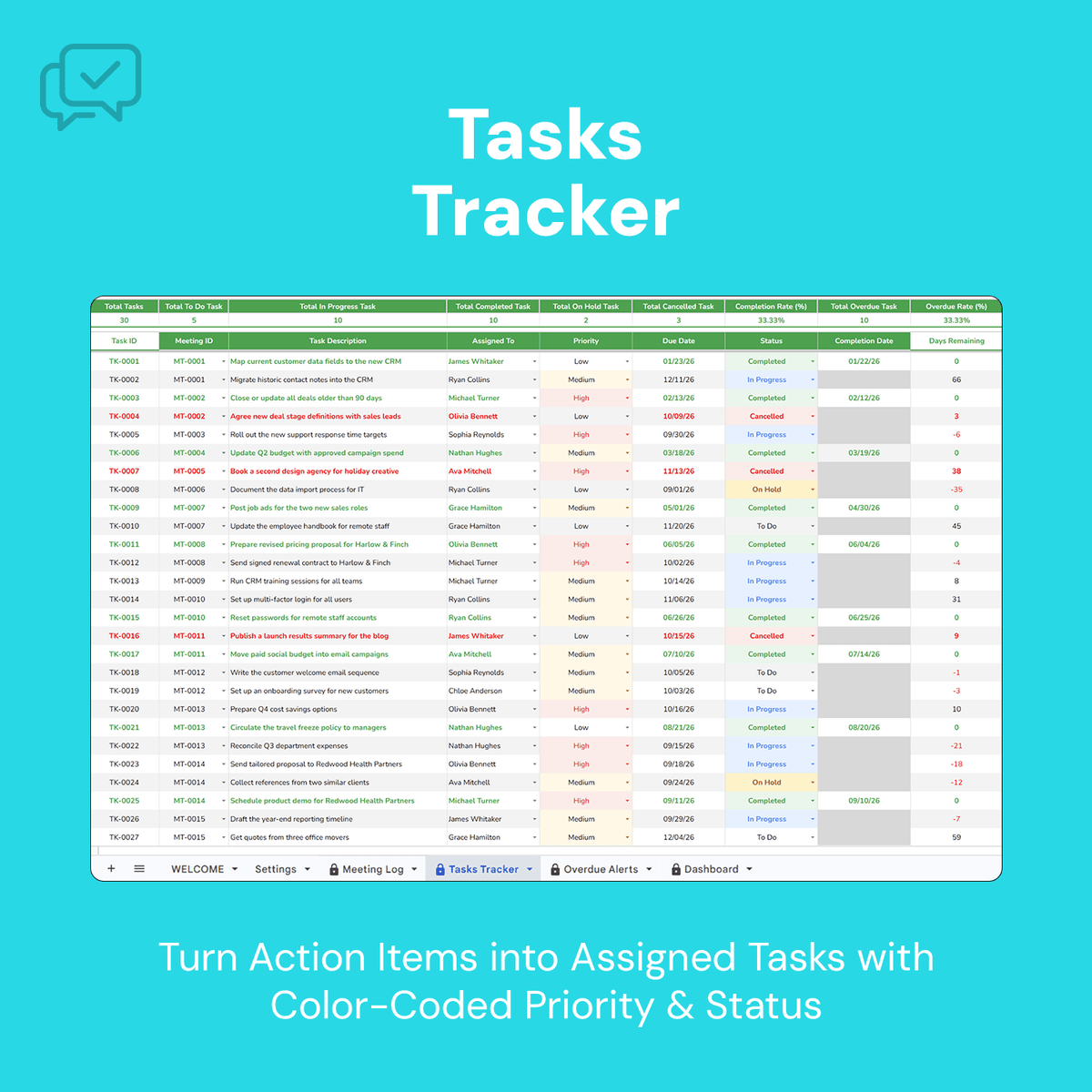 Meeting Action Tracker