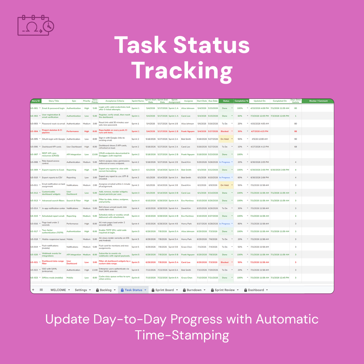 Sprint Planning Tracker
