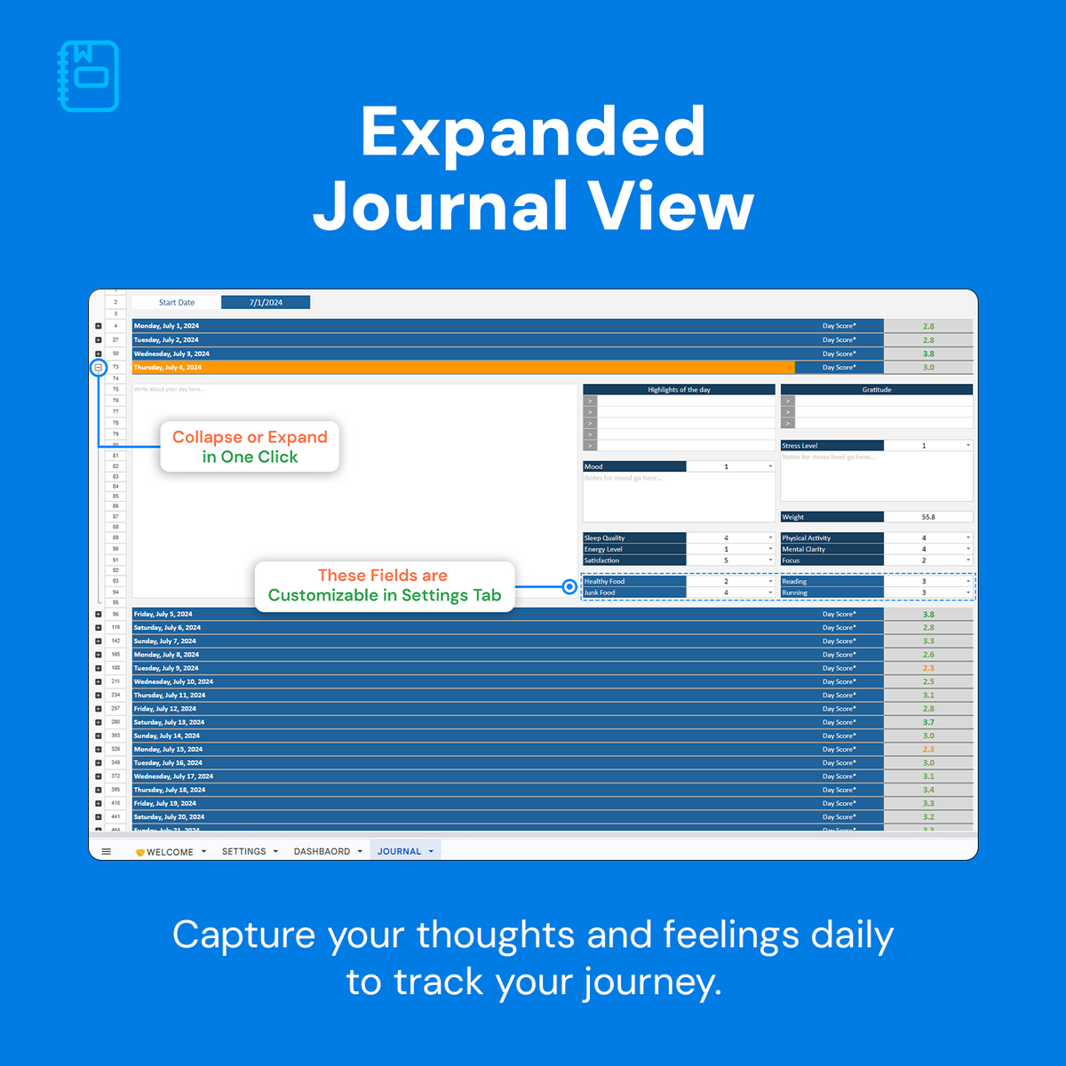 Daily Journaling Tool | Routine Tracker & Activity Log