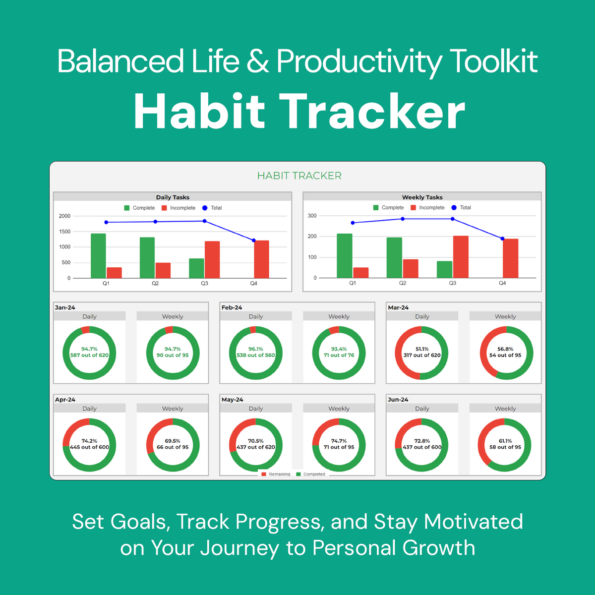 Balanced Life and Productivity Toolkit 9in1 Pack