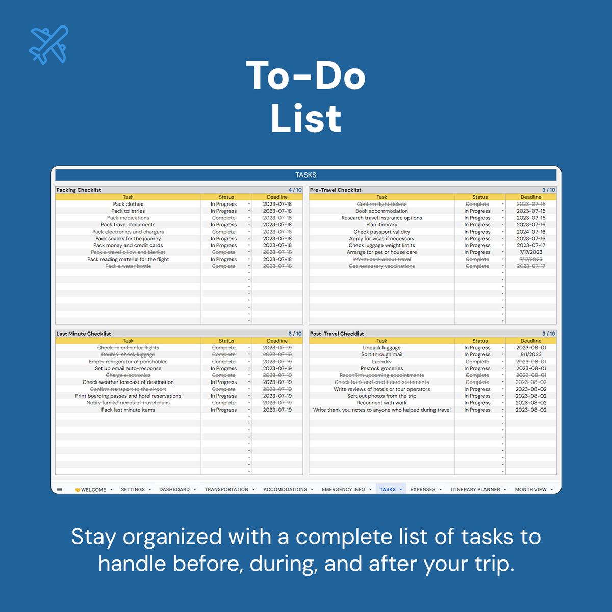 Travel Planner: 360° Trip Organizer