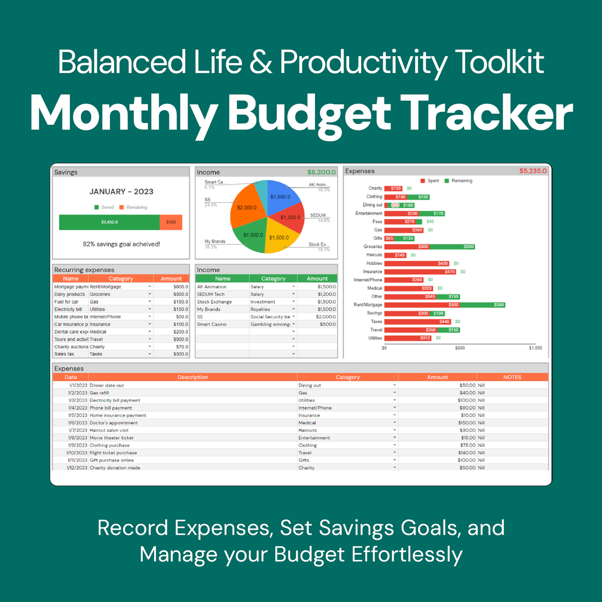 Balanced Life and Productivity Toolkit 9in1 Pack