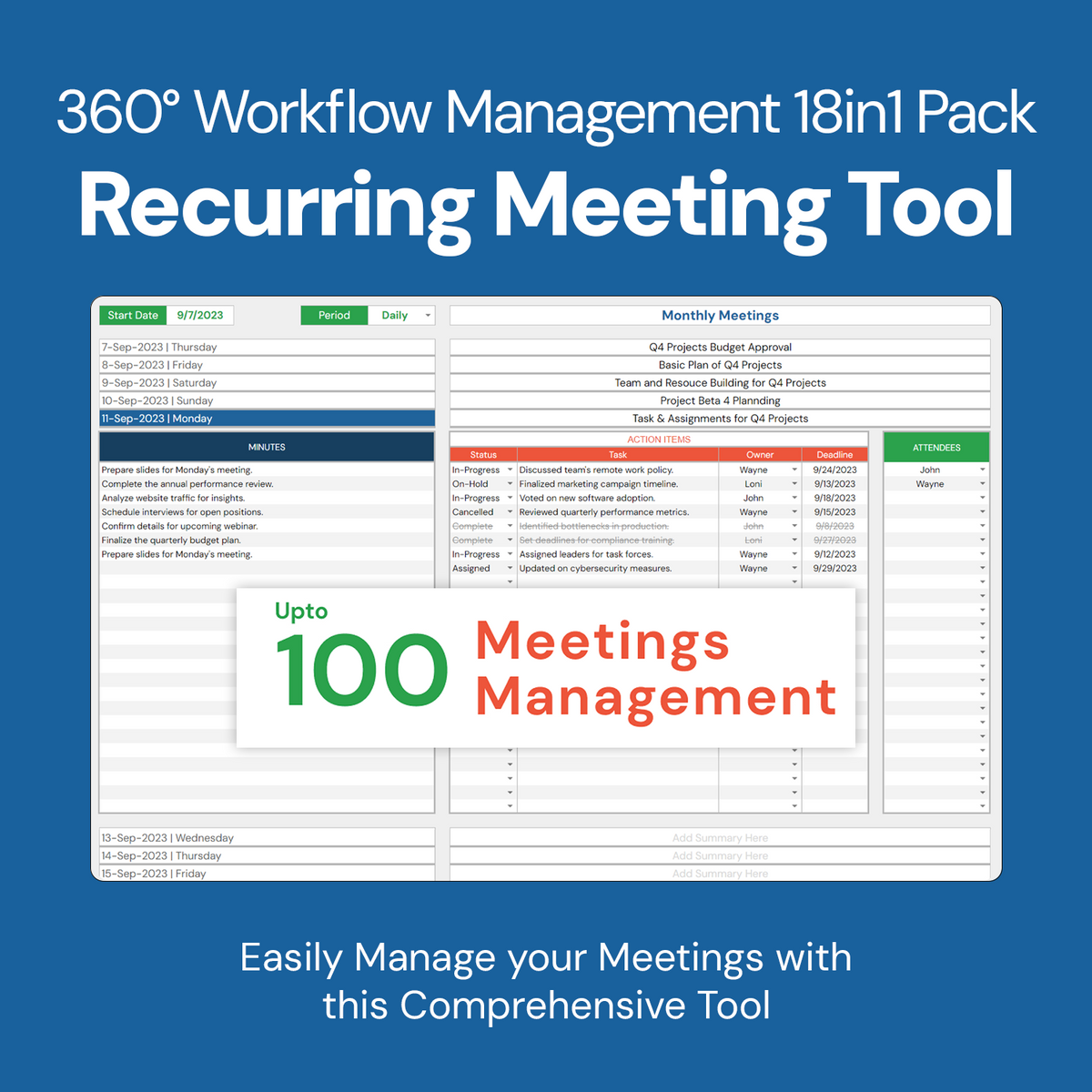360° Workflow Management 18in1 Pack